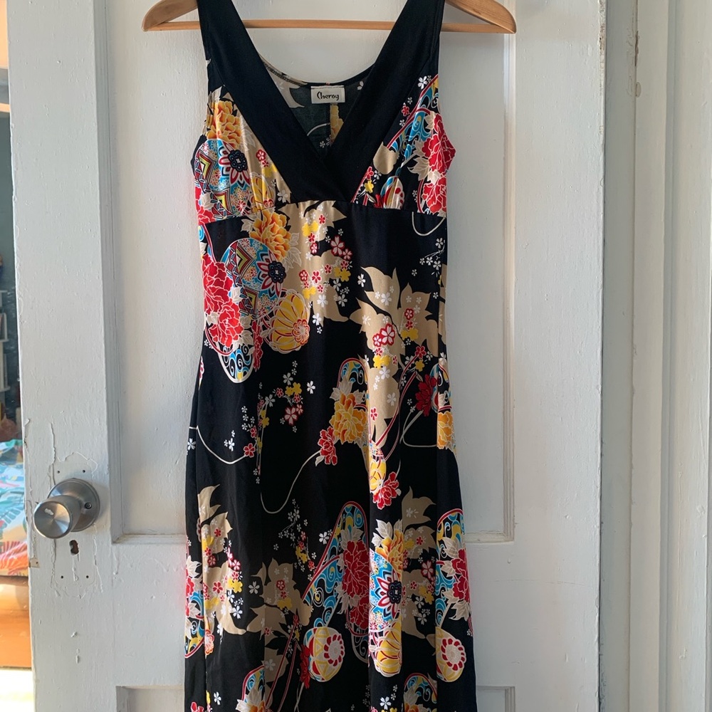 Black Floral Women's Dress